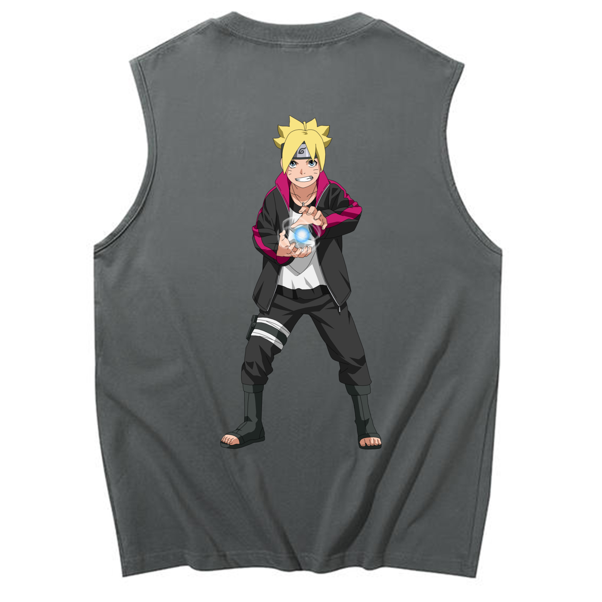 （画像用） NARUTO -ナルト- うずまき ボルト Uzumaki Boruto コットン100％タンクトップ（背面プリント）